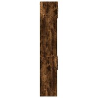 Opbergkast smal 30x42,5x225 cm bewerkt hout gerookt eikenkleur 7