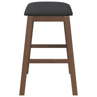 Barstoelen met kussens 2 st massief hout rubber bruin 6