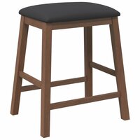 Barstoelen met kussens 2 st massief hout rubber bruin 7