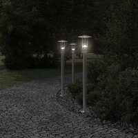 Vloerlamp voor buiten 3 st 100 cm roestvrij staal zilverkleurig 3