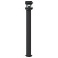 Buitenvloerlampen 3 st met sensors 110 cm roestvrijstaal zwart 6