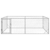 Hondenkennel voor buiten met deur 3x2x1 m gegalvaniseerd staal 3