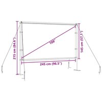 Projectiescherm met statieven 108 inch 16:9 8