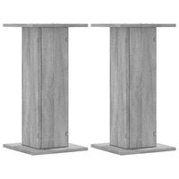 Speakerstandaards 2 st 30x30x60 cm bewerkt hout grijs sonoma 2