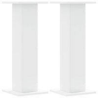 Speakerstandaards 2 st 30x30x80 cm bewerkt hout wit 2