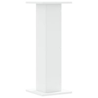 Speakerstandaards 2 st 30x30x80 cm bewerkt hout wit 6