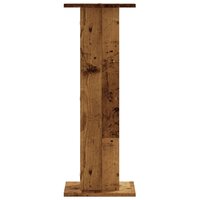 Speakerstandaards 2 st 30x30x80 cm bewerkt hout oud houtkleurig 5