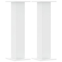 Speakerstandaards 2 st 30x30x95 cm bewerkt hout wit 2