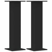 Speakerstandaards 2 st 30x30x95 cm bewerkt hout zwart 2