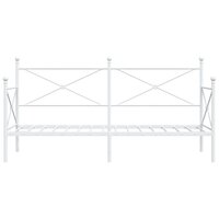 Slaapbank zonder matras 90x190 cm staal wit 5