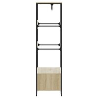 Kledingkast 90x50x180 cm bewerkt hout sonoma eikenkleurig 5