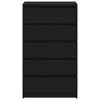 Ladekast 60x36x103 cm bewerkt hout zwart eikenkleur 6