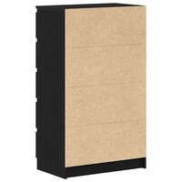 Ladekast 60x36x103 cm bewerkt hout zwart eikenkleur 8