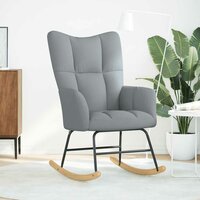 Schommelstoel stof lichtgrijs 2