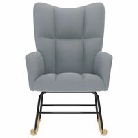 Schommelstoel stof lichtgrijs 3