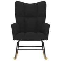 Schommelstoel stof zwart 3