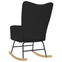 Schommelstoel stof zwart 5