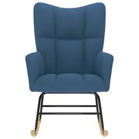 Schommelstoel stof blauw 3