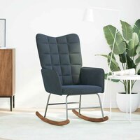 Schommelstoel fluweel donkergrijs 2