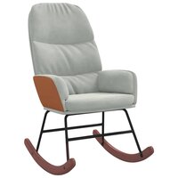 Schommelstoel fluweel lichtgrijs 2