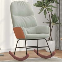 Schommelstoel fluweel lichtgrijs 3