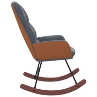 Schommelstoel fluweel donkergrijs 4