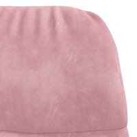 Schommelstoel fluweel roze 6