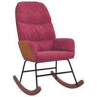 Schommelstoel fluweel wijnrood 2