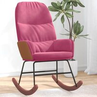 Schommelstoel fluweel wijnrood 3