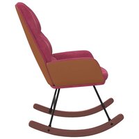 Schommelstoel fluweel wijnrood 5