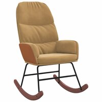 Schommelstoel fluweel bruin 2