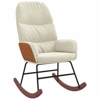 Schommelstoel fluweel cr&egrave;mewit 2