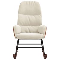 Schommelstoel fluweel cr&egrave;mewit 3