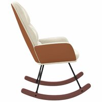 Schommelstoel fluweel cr&egrave;mewit 4