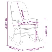Schommelstoel fluweel cr&egrave;mewit 9