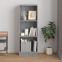 Boekenkast 40x24x109 cm bewerkt hout grijs sonoma eikenkleurig 3