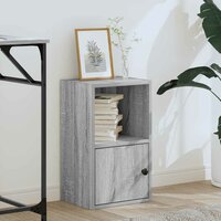 Boekenkast 31x24x52 cm bewerkt hout grijs sonoma eikenkleurig 3