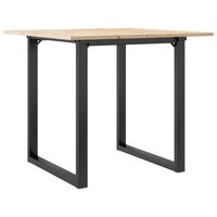 Eettafel O-frame 80x80x75 cm massief grenenhout en staal 2