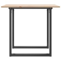 Eettafel O-frame 80x80x75 cm massief grenenhout en staal 5