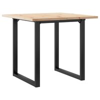 Eettafel O-frame 90x90x75,5 cm massief grenenhout en staal 2