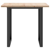 Eettafel O-frame 90x90x75,5 cm massief grenenhout en staal 4