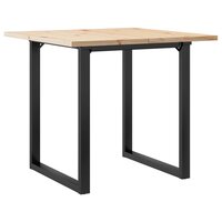 Eettafel O-frame 90x90x75,5 cm massief grenenhout en staal 6