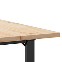Eettafel O-frame 90x90x75,5 cm massief grenenhout en staal 7