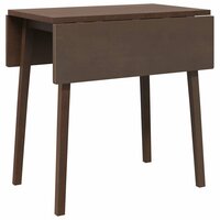 Eettafel bruin massief hout rubber 2
