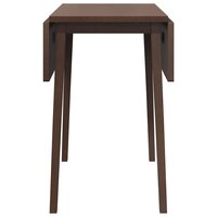 Eettafel bruin massief hout rubber 6