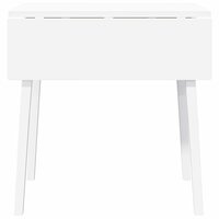 Eettafel massief hout wit rubber 5