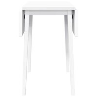 Eettafel massief hout wit rubber 6