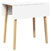 Eettafel massief hout naturel rubber 7