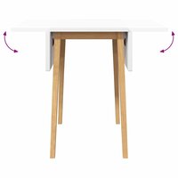 Eettafel massief hout naturel rubber 9