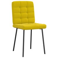 Eetkamerstoelen 2 st fluweel geel 3